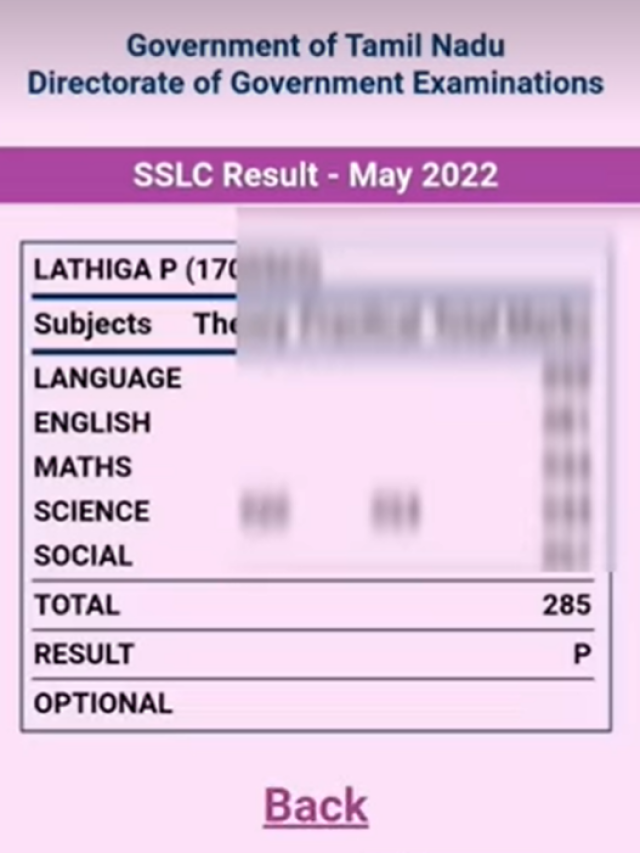 Tamil Nadu SSLC, HSE (+1) Result Live – Check Now